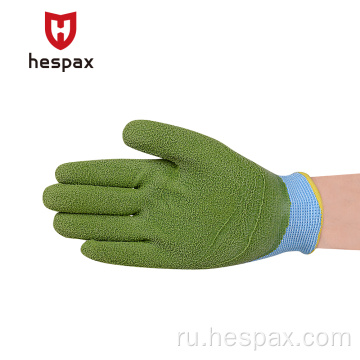 Hespax Child Protection Yard Grinkle Latex Gloves